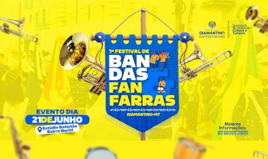 Diamantino realizará o 1º Festival de Bandas e Fanfarras da sua história