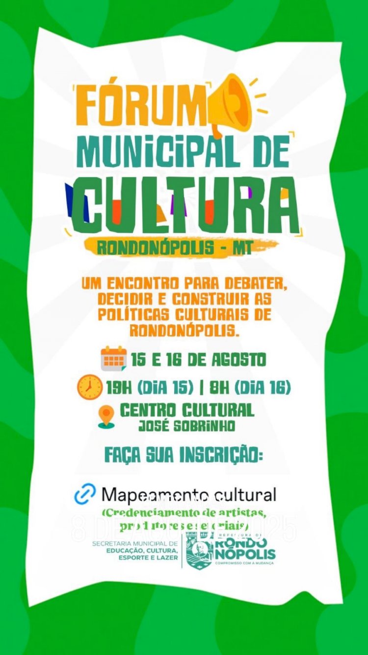 SAB-MT esteve presente no Fórum Municipal de Cultura de Rondonópolis